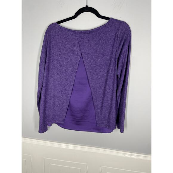 Lands' End, Size Small, Purple Knit Top, Scoop Neck, Split Back, Lined, EUC - Picture 7 of 8